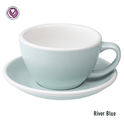 EGG 300ml Latte - Taza y Platillo (River Blue)