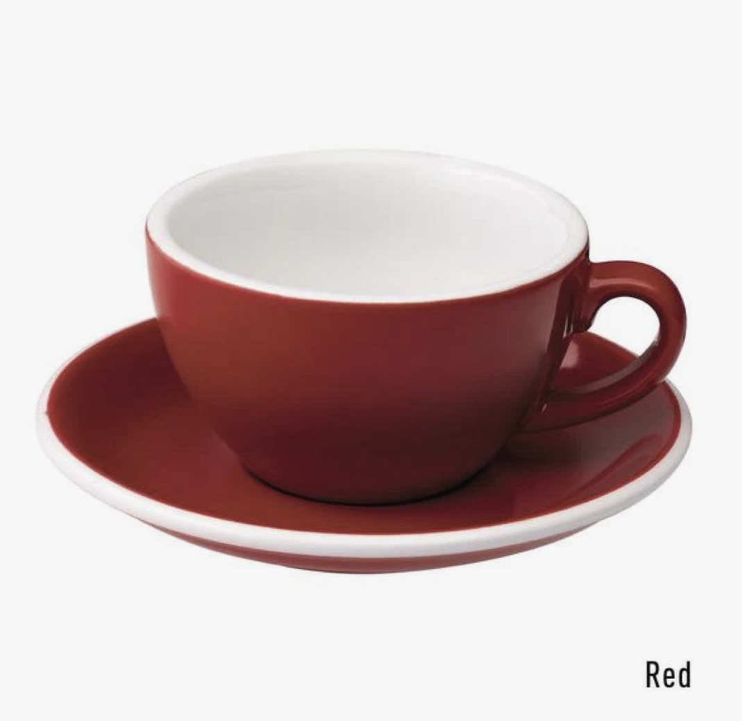 EGG 200ml Cappuccino - Taza y Platillo (Red)