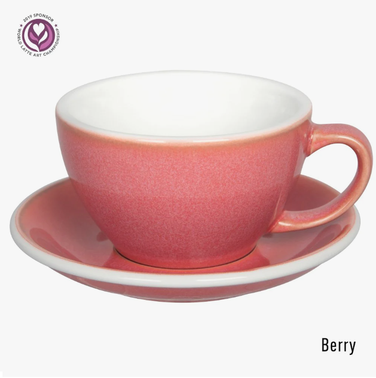 EGG 300ml Latte - Taza y Platillo (Berry)