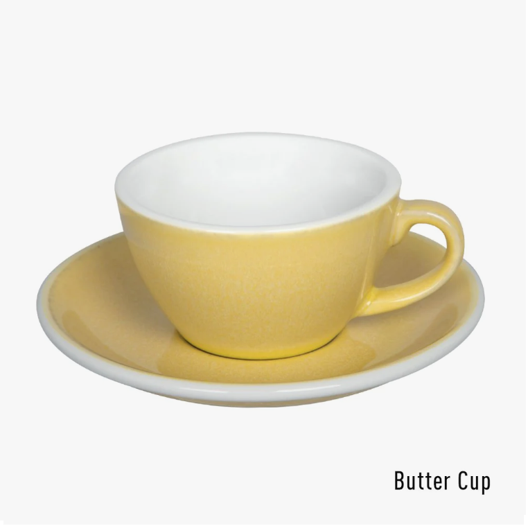 EGG 150ml Flat White - Taza y Platillo (Butter Cup)