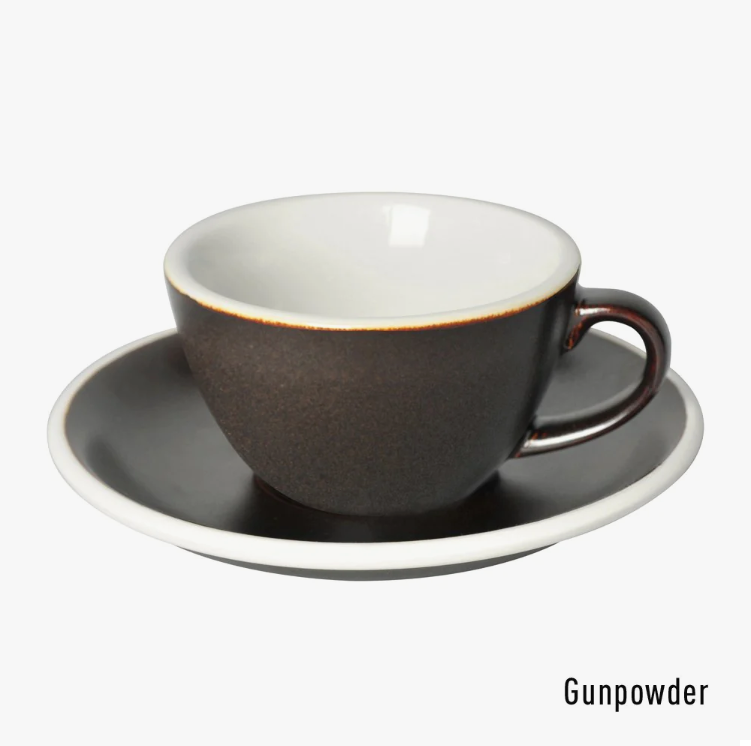 EGG 150ml Flat White - Taza y Platillo (Gunpowder)