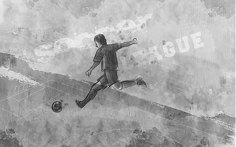 En la cancha gris