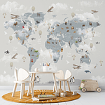 Mapamundi en el cielo