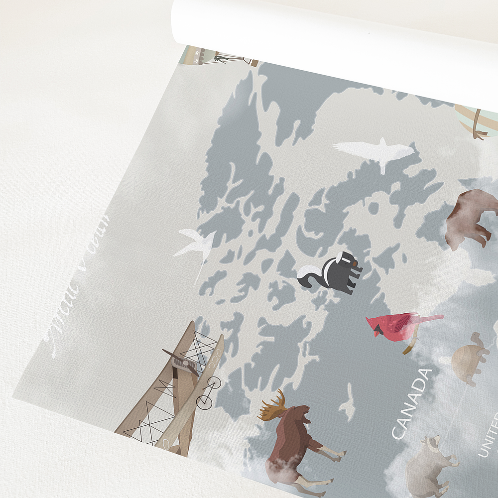 Mapamundi en el cielo