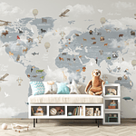 Mapamundi en el cielo