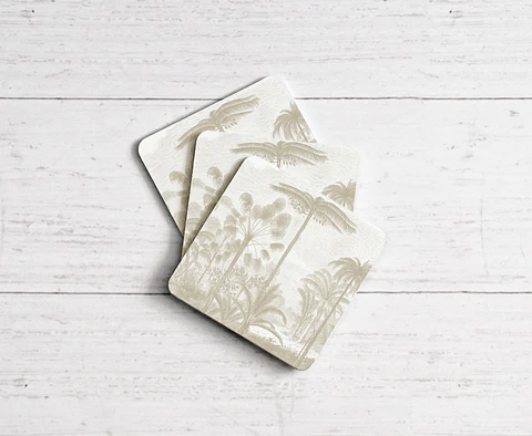 Posavasos Palma del Amazonas Beige