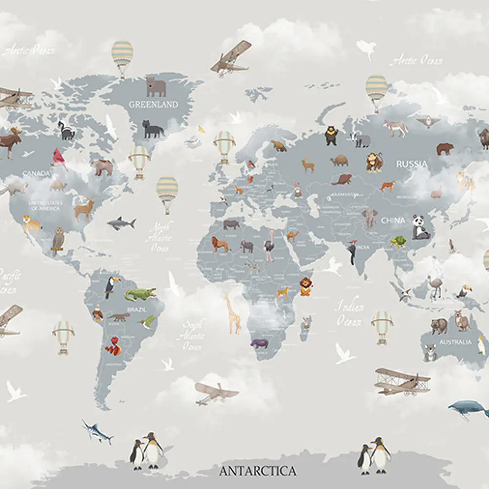 Mapamundi en el cielo