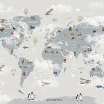 Mapamundi en el cielo