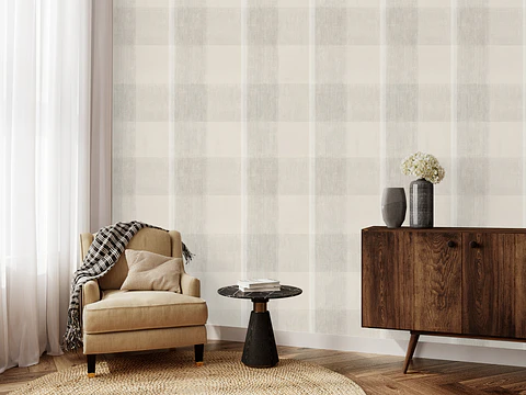 Cuadrillé Beige con Líneas