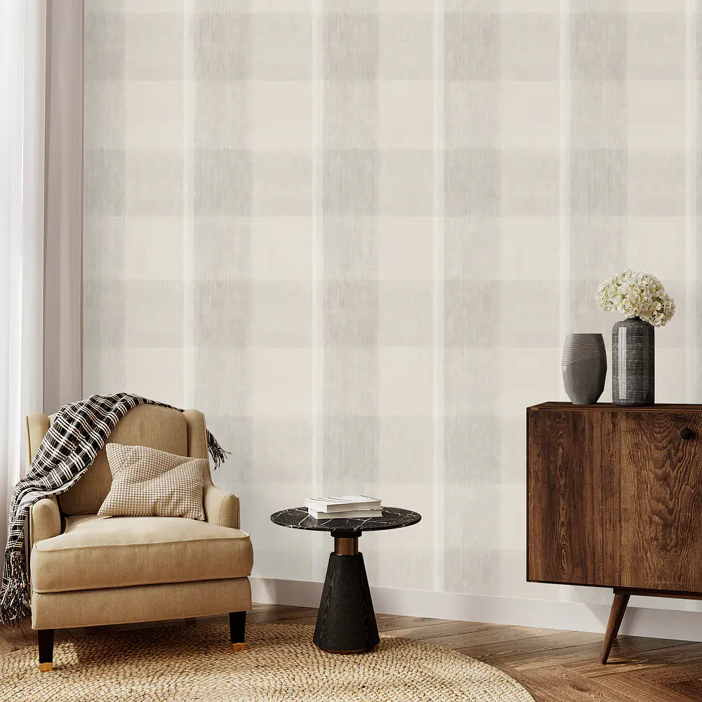 Cuadrillé Beige con Lineas