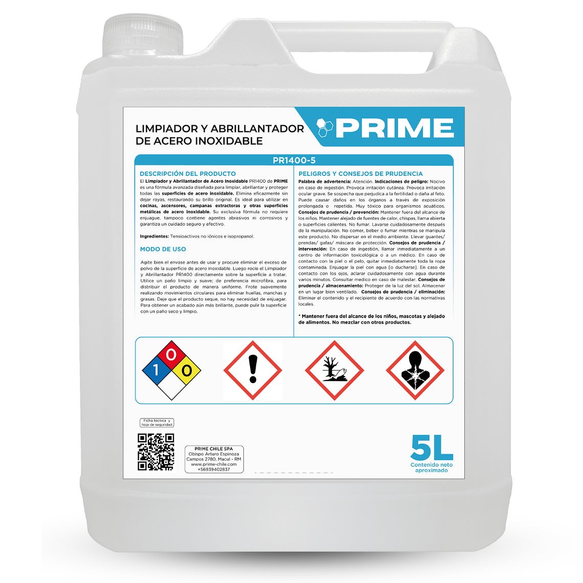 LIMPIADOR Y ABRILLANTADOR DE ACERO INOXIDABLE - ENV 5L 1