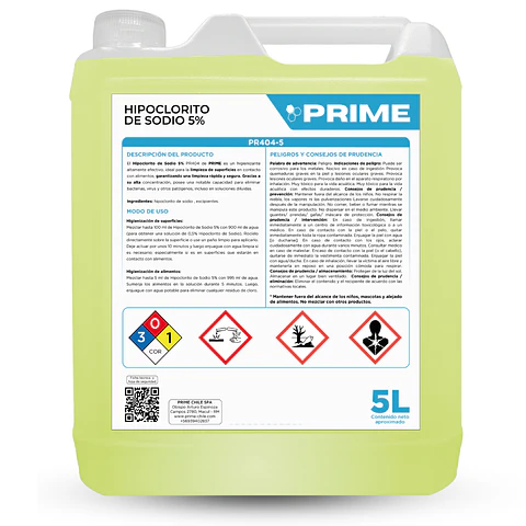 HIPOCLORITO DE SODIO 5% - ENV 5L