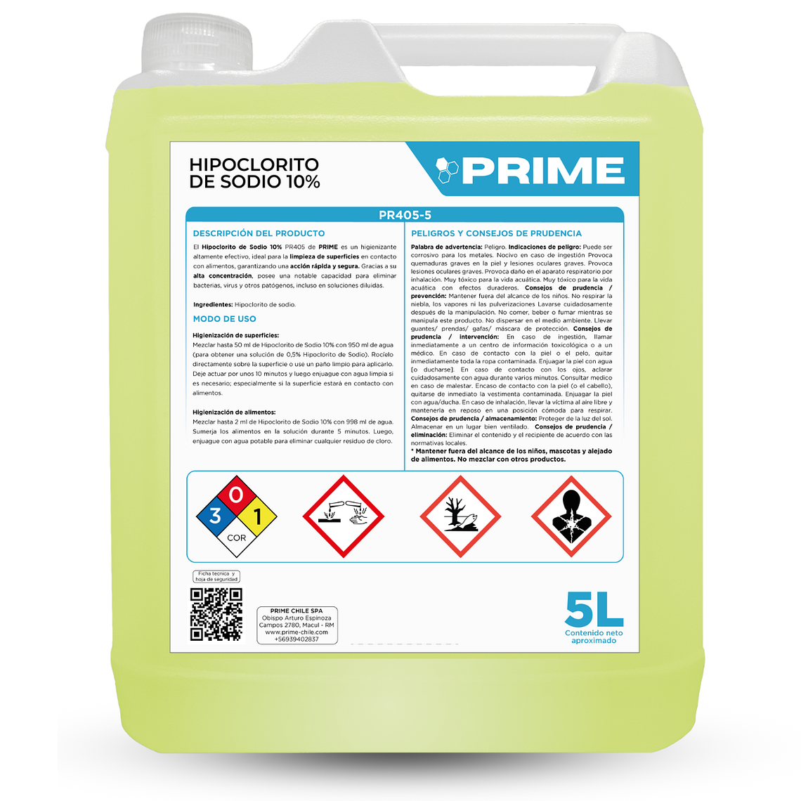 HIPOCLORITO DE SODIO 10% - ENV 5L 1