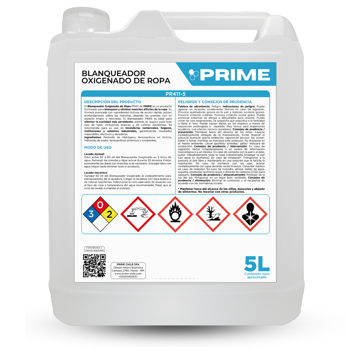 BLANQUEADOR OXIGENADO PARA ROPA - ENV 5L  1