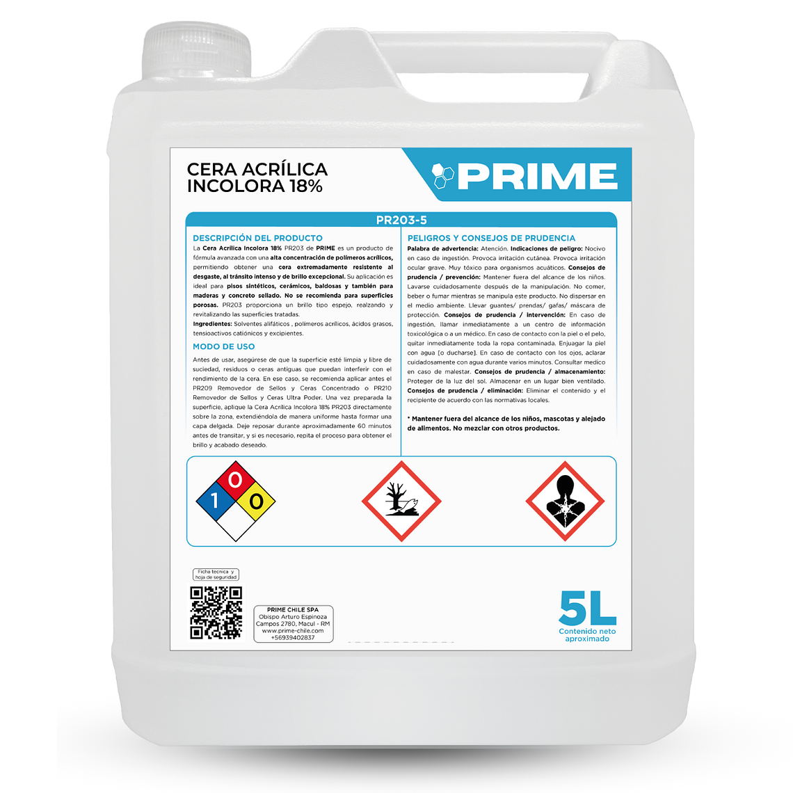 CERA ACRÍLICA INCOLORA 18% - ENV 5L 1