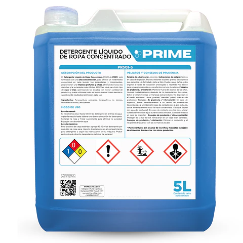 DETERGENTE LÍQUIDO DE ROPA CONCENTRADO - ENV 5L