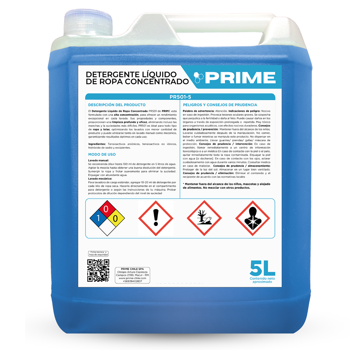 DETERGENTE LÍQUIDO DE ROPA CONCENTRADO - ENV 5L 1