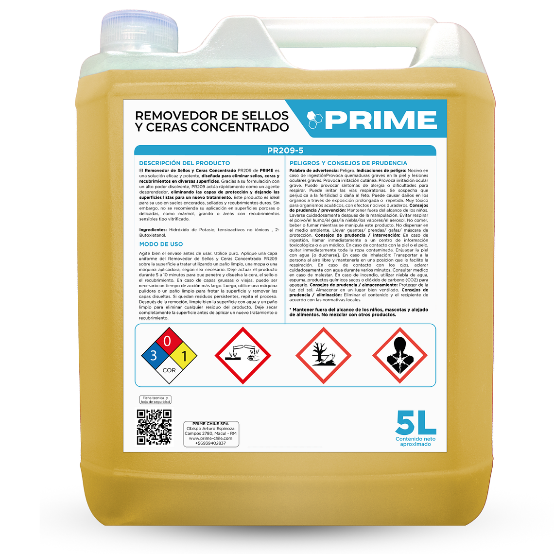 REMOVEDOR DE SELLOS Y CERAS CONCENTRADO - ENV 5L 1