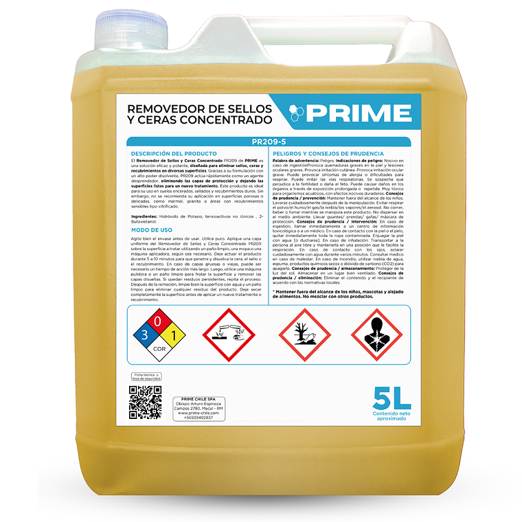 REMOVEDOR DE SELLOS Y CERAS CONCENTRADO - ENV 5L 1