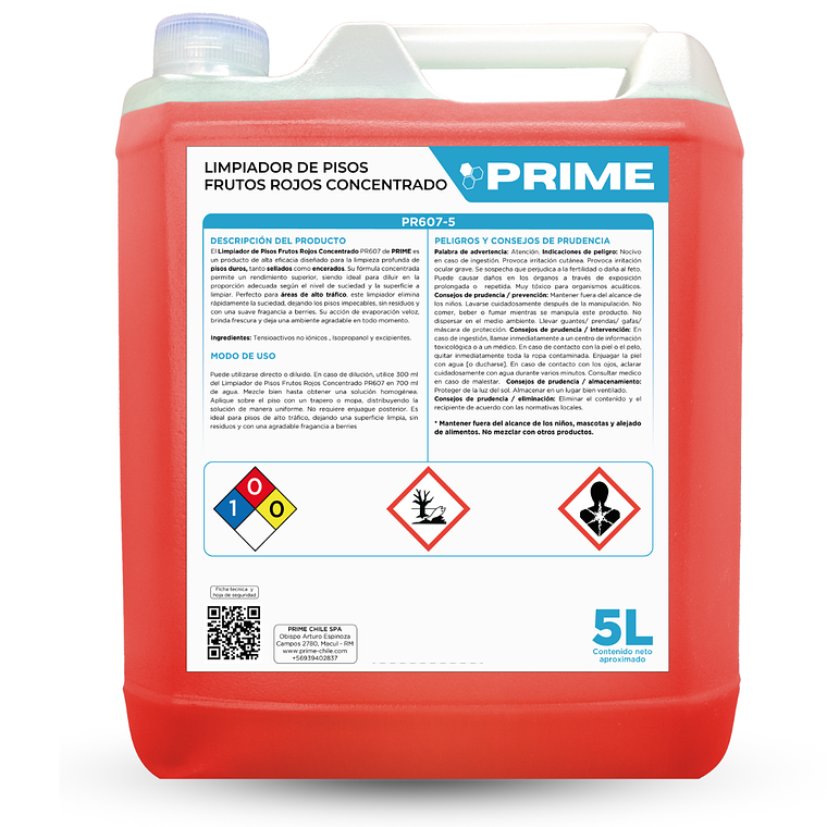 LIMPIADOR DE PISOS FRUTOS ROJOS CONCENTRADO - ENV 5L  1