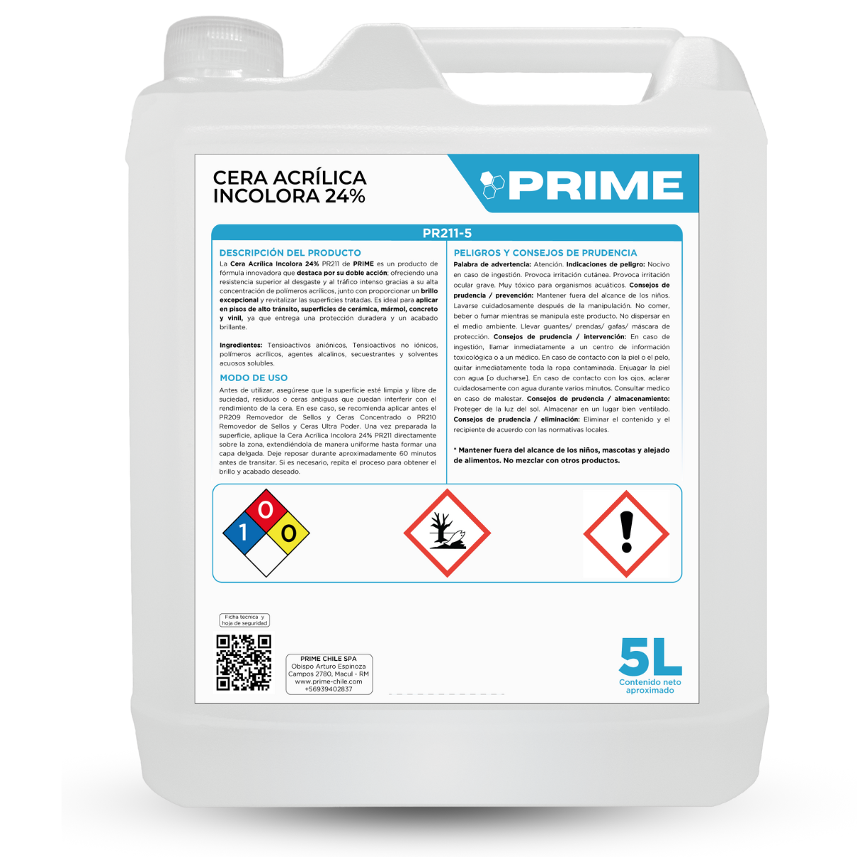 CERA ACRÍLICA INCOLORA 24% - ENV 5L