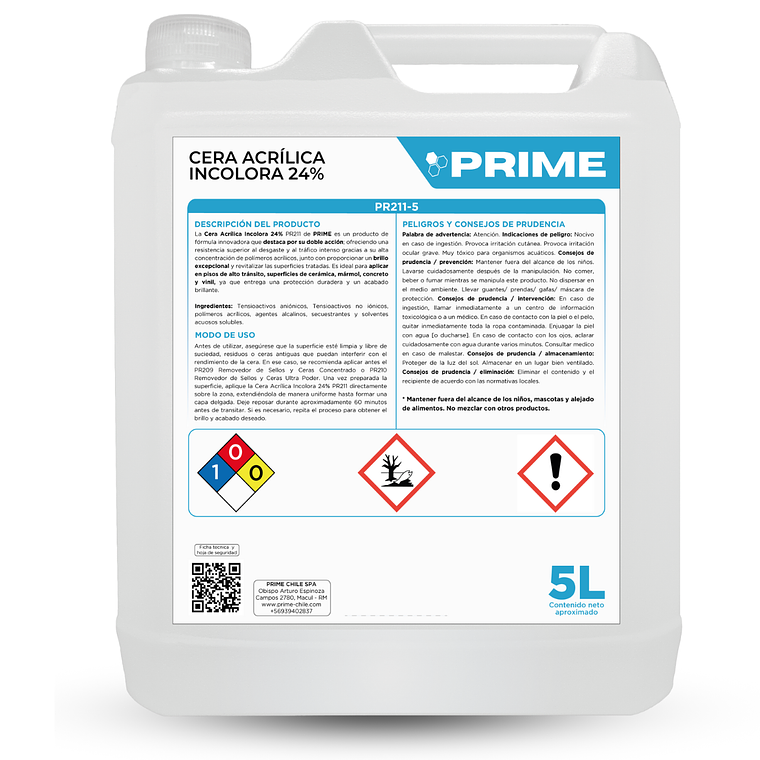 CERA ACRÍLICA INCOLORA 24% - ENV 5L 1