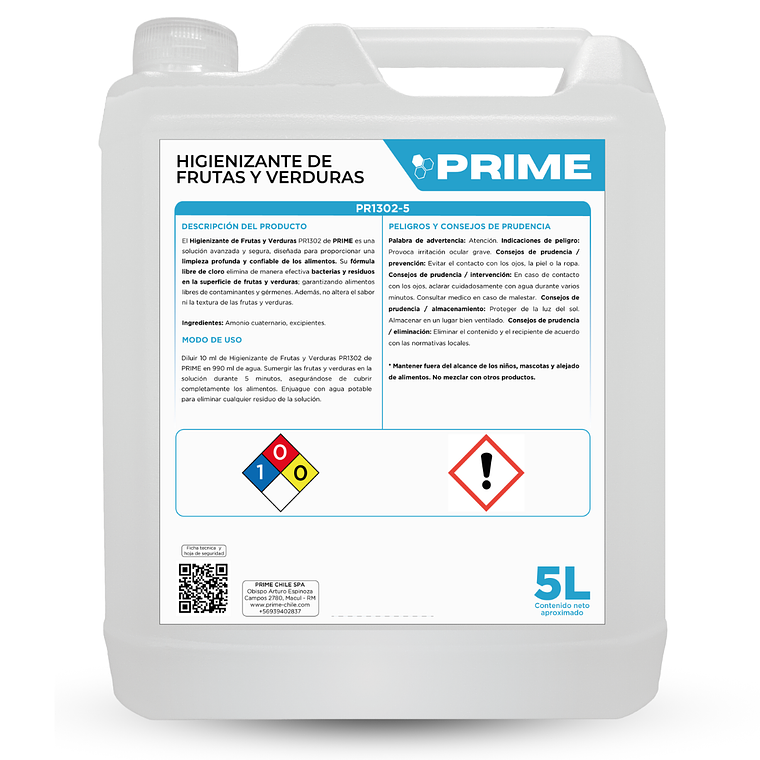 HIGIENIZANTE DE FRUTAS Y VERDURAS - ENV 5L  1