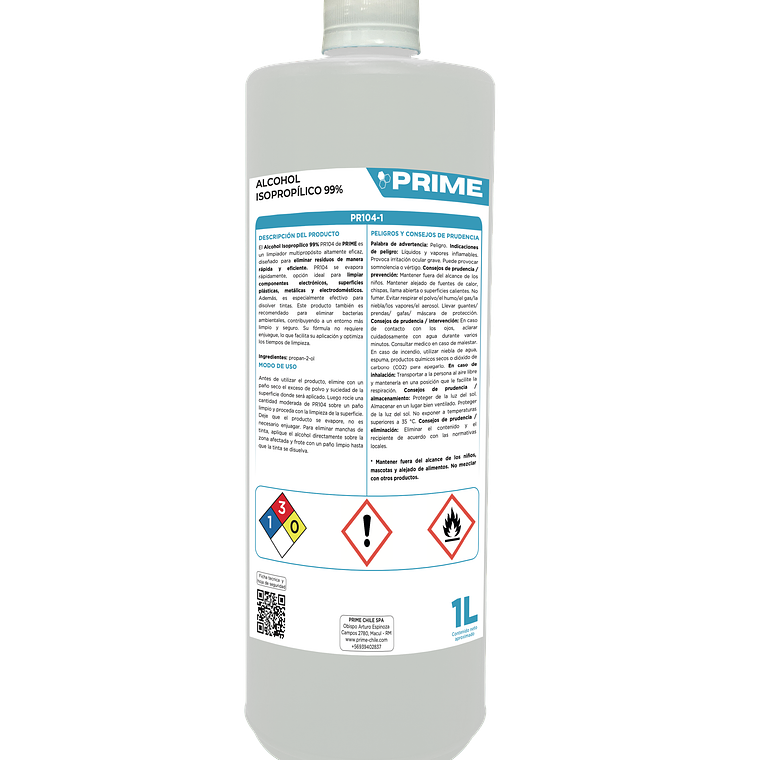 ALCOHOL ISOPROPÍLICO 99% - ENV 1L  1