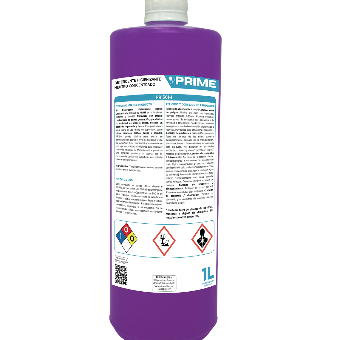 DETERGENTE HIGIENIZANTE NEUTRO CONCENTRADO - ENV 1L 1