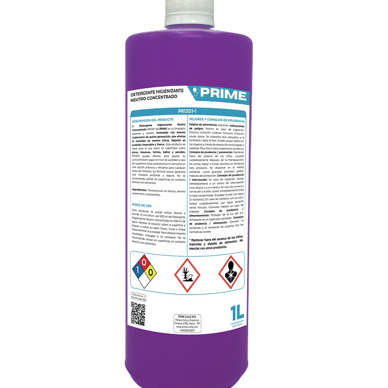 DETERGENTE HIGIENIZANTE NEUTRO CONCENTRADO - ENV 1L 1