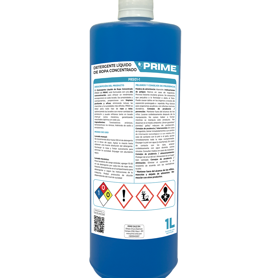 DETERGENTE LÍQUIDO DE ROPA CONCENTRADO - ENV 1L 1