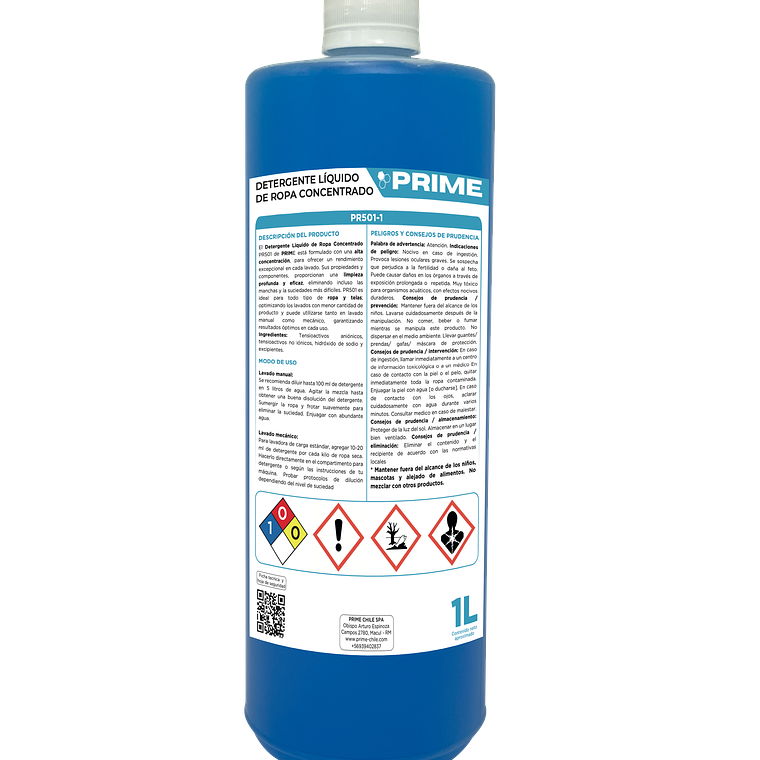 DETERGENTE LÍQUIDO DE ROPA CONCENTRADO - ENV 1L 1
