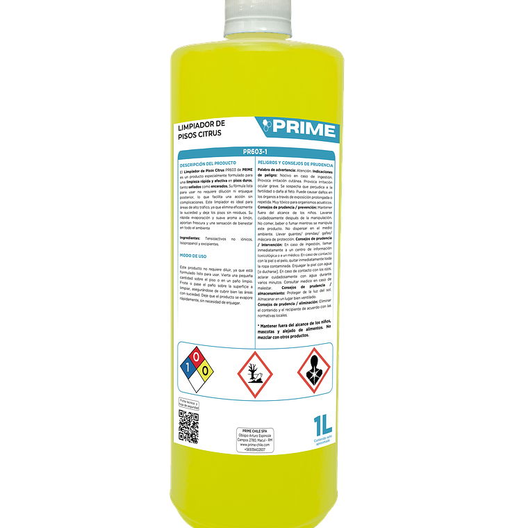 LIMPIADOR DE PISOS DUROS CITRUS - ENV 1L  1