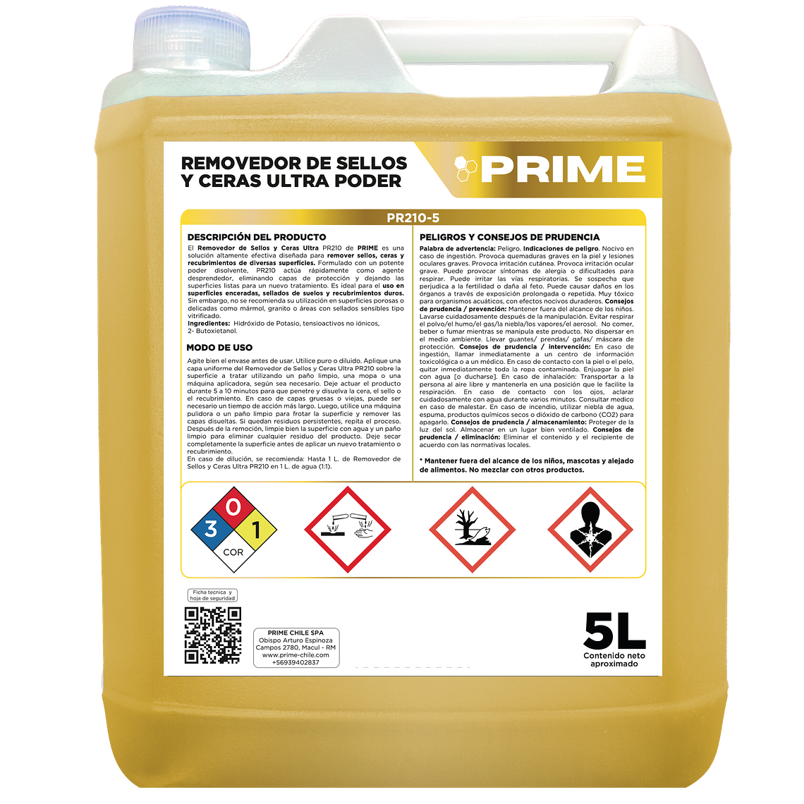 REMOVEDOR DE SELLOS Y CERAS ULTRA PODER - ENV 5L 1