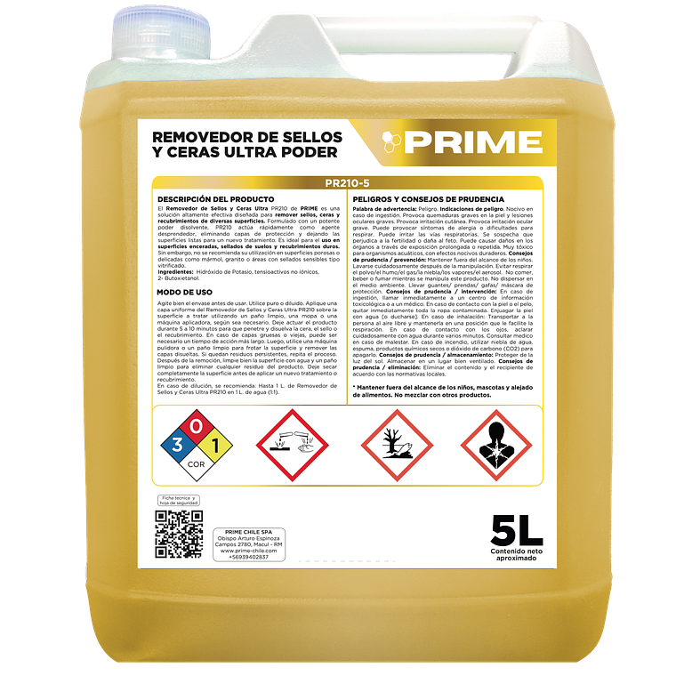 REMOVEDOR DE SELLOS Y CERAS ULTRA PODER - ENV 5L 1