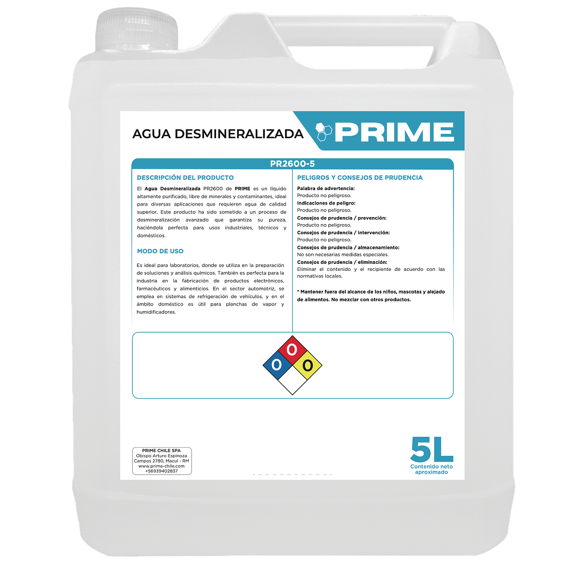 AGUA DESMINERALIZADA - ENV 5L 1