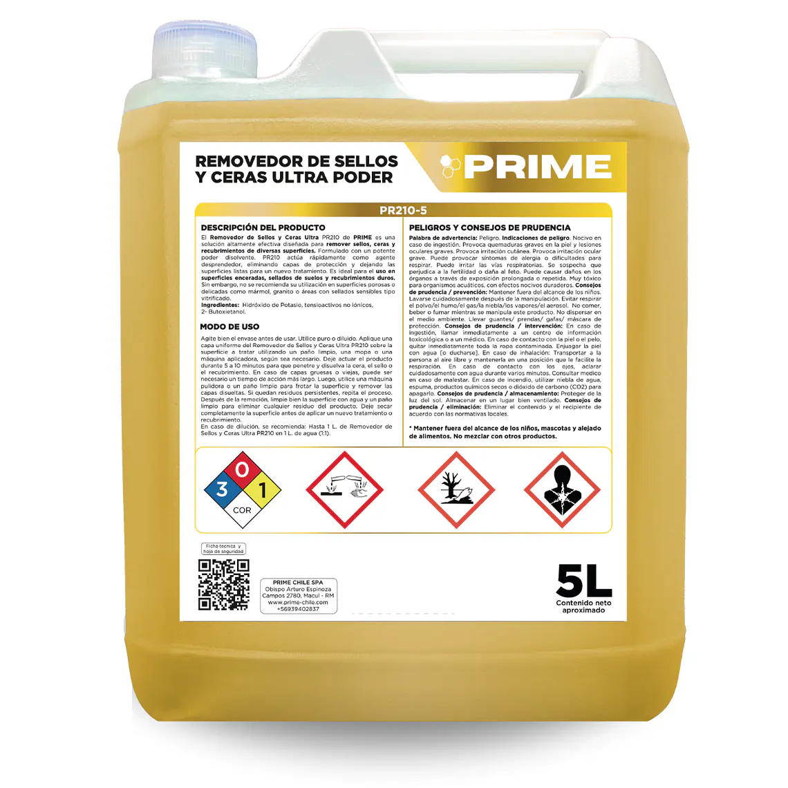REMOVEDOR DE SELLOS Y CERA ULTRA PODER ENV 5L 1