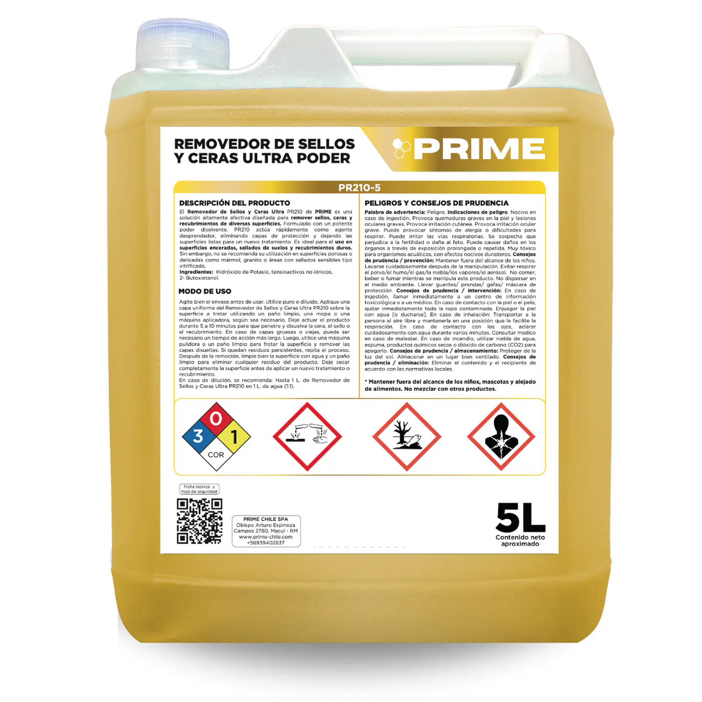 REMOVEDOR DE SELLOS Y CERA ULTRA PODER ENV 5L 1