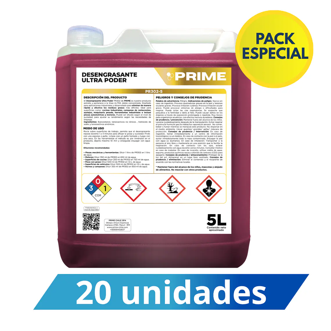 20 DESENGRASANTE ULTRA PODER ENV 5L 1