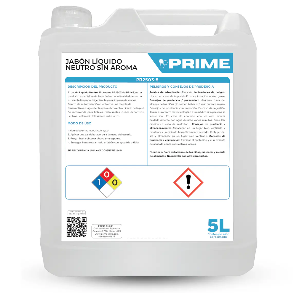 JABON LIQUIDO NEUTRO SIN AROMA ENV 5L 1