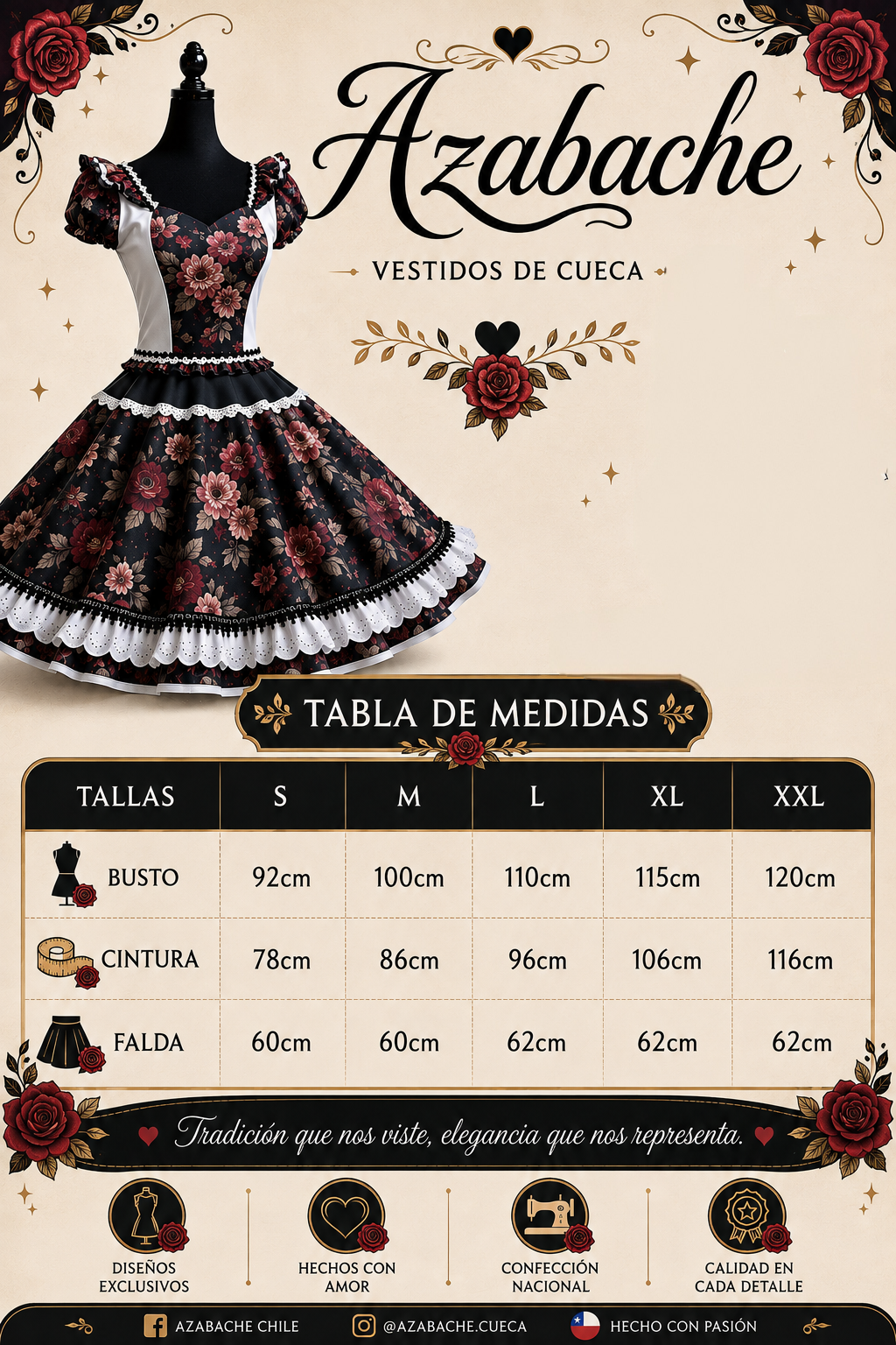 Tabla de medidas adulto