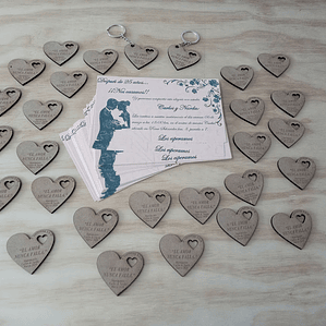 Corazones MDF con Grabado Láser Personalizado – Pack x50 Unidades