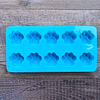 Moldes de silicona de patita azul
