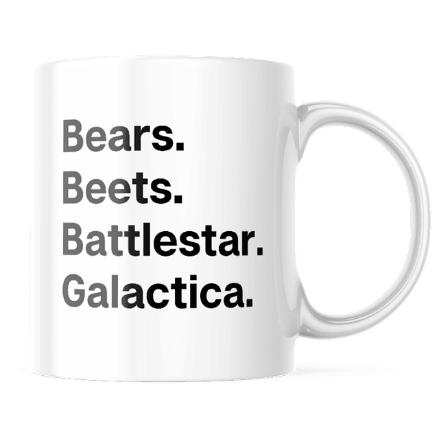 Taza - The Office - Bears Beets Battlestar Galactica