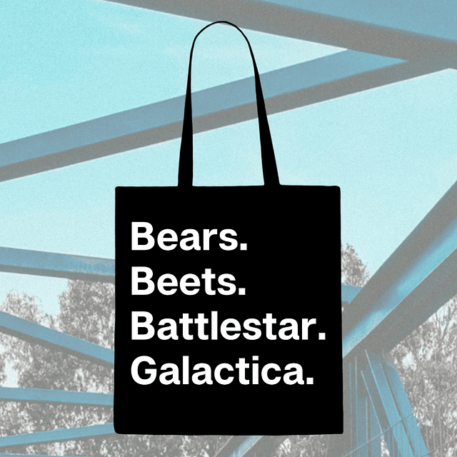Tote Bag - The Office - Bears Beets Battlestar Galactica