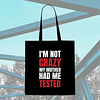 Tote Bag - The Big Bang Theory - I'm Not Crazy, My Mother Had Me Tested