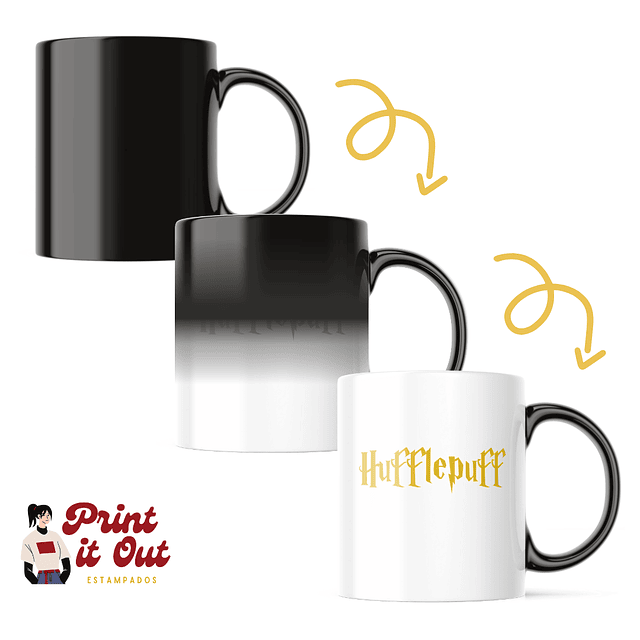 Taza Mágica - Harry Potter - Hufflepuff