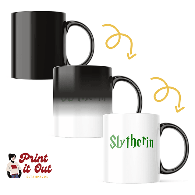 Taza Mágica - Harry Potter - Slytherin