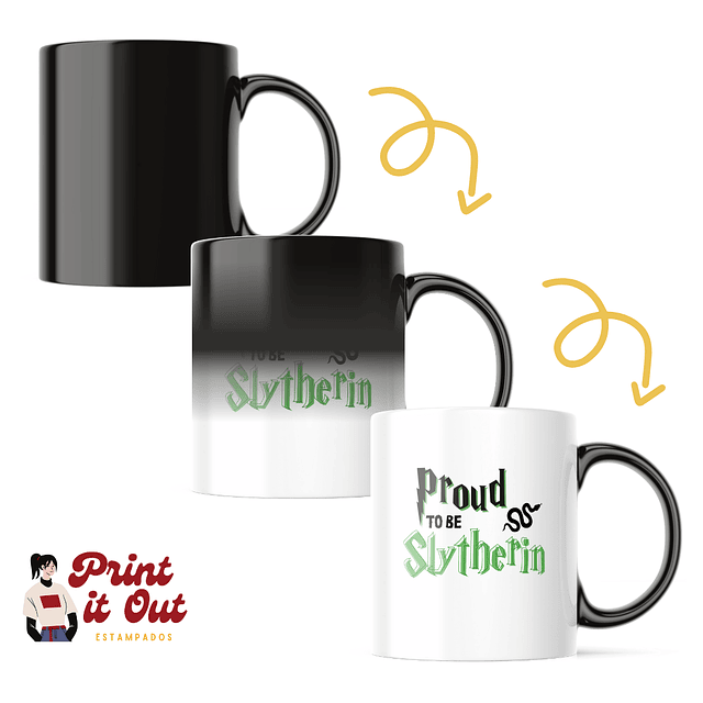 Taza Mágica - Harry Potter - Proud To Be Slytherin