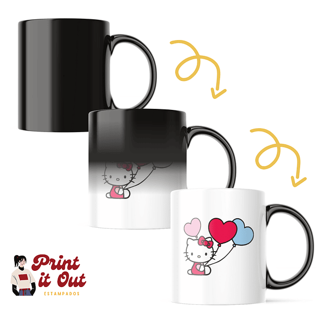 Taza Mágica - Hello Kitty - Globos